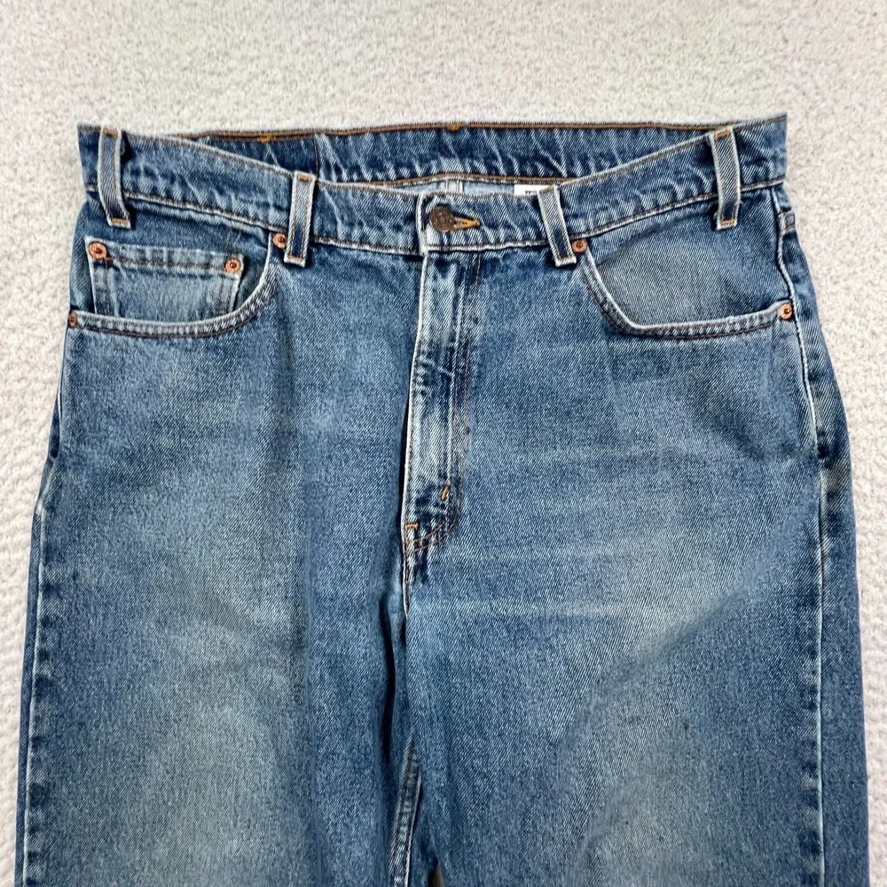 Levi's 550 Jeans Fits 34x30‎ Relaxed Fit Straight Leg Faded Blue Denim VTG 90s